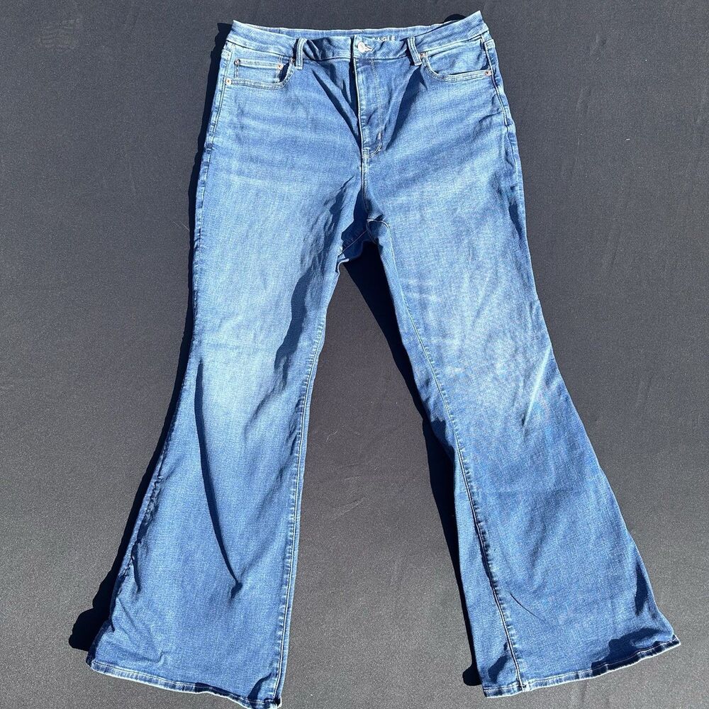American Eagle Next Level Stretch Flare Jeans Blue Size 18 Regular